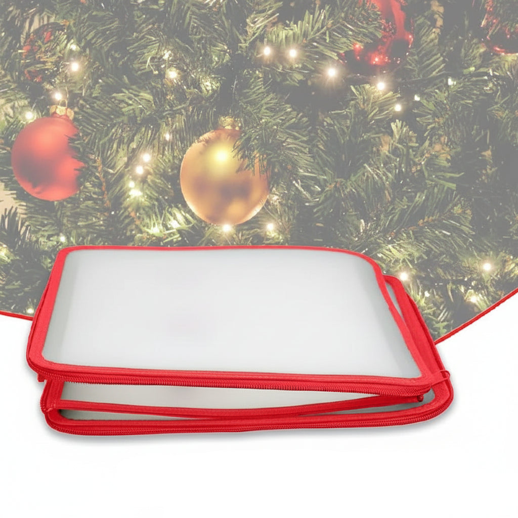 Clear Plastic Ornament Storage Box — Transparent & Stackable