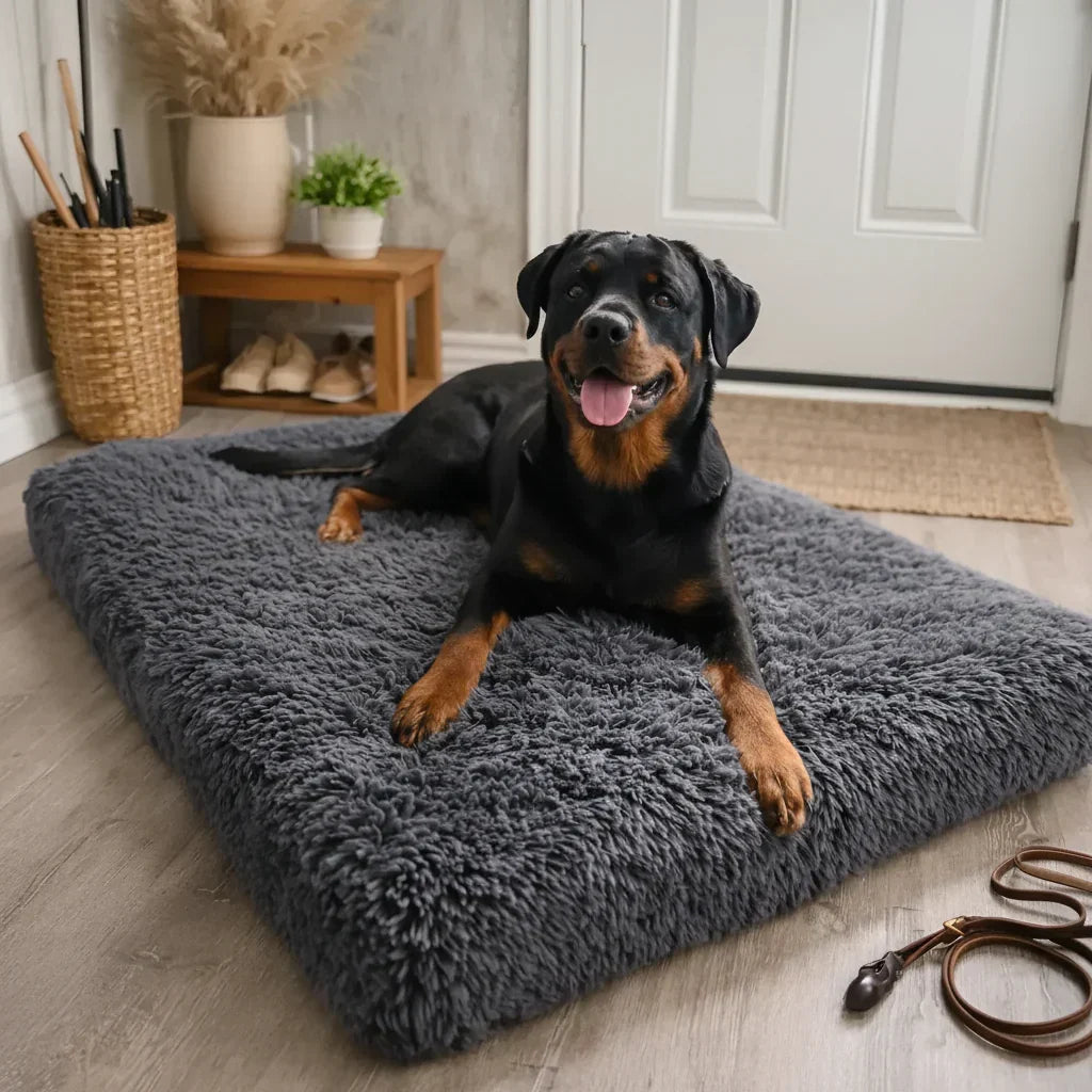 Cama lavável para cães — Rebordo elevado e almofada central para dormir