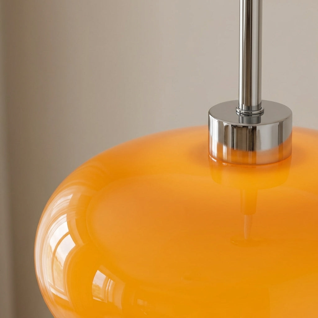 Orvyn Pendant Light Bauhaus Inspired With Glass Accents And A Metal Frame