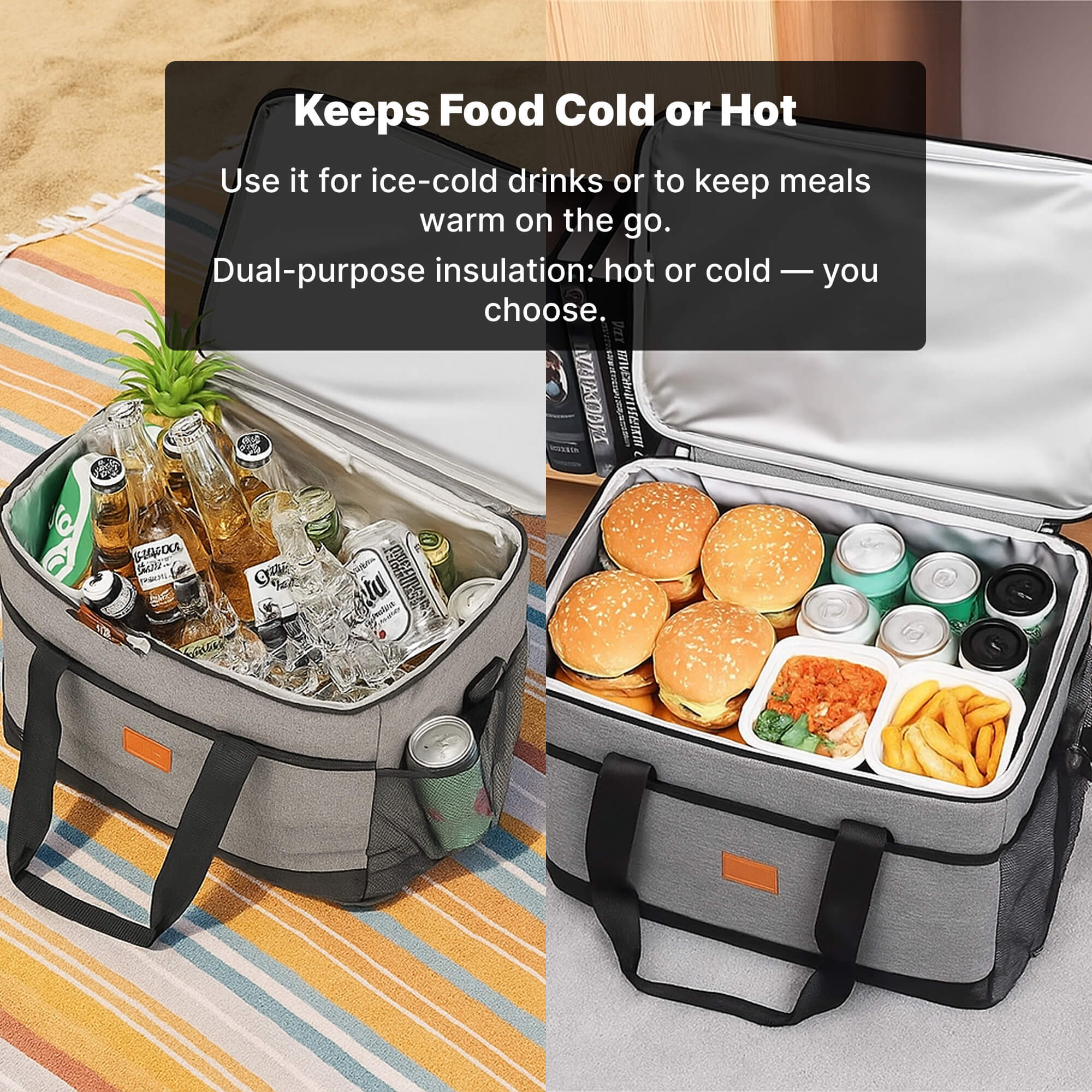 33L Insulated Waterproof Cooler Bag — Soft-Sided Thermal Carrier