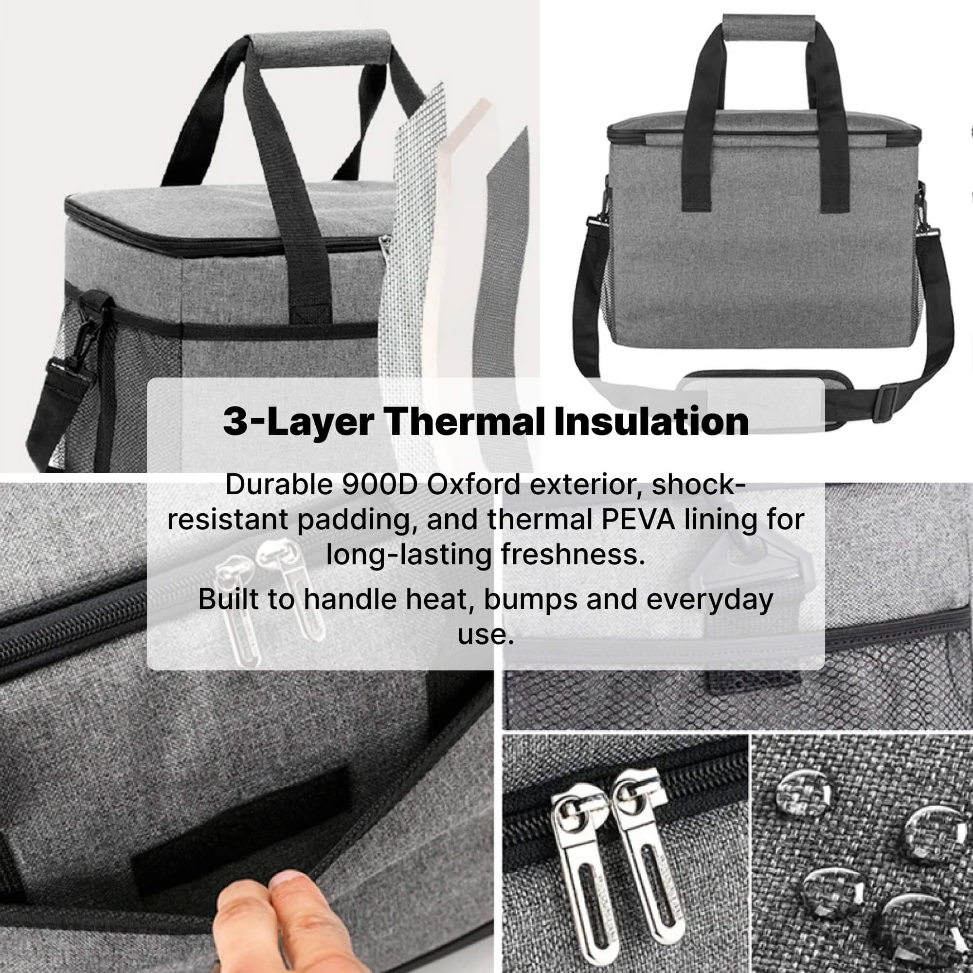 33L Insulated Waterproof Cooler Bag — Soft-Sided Thermal Carrier