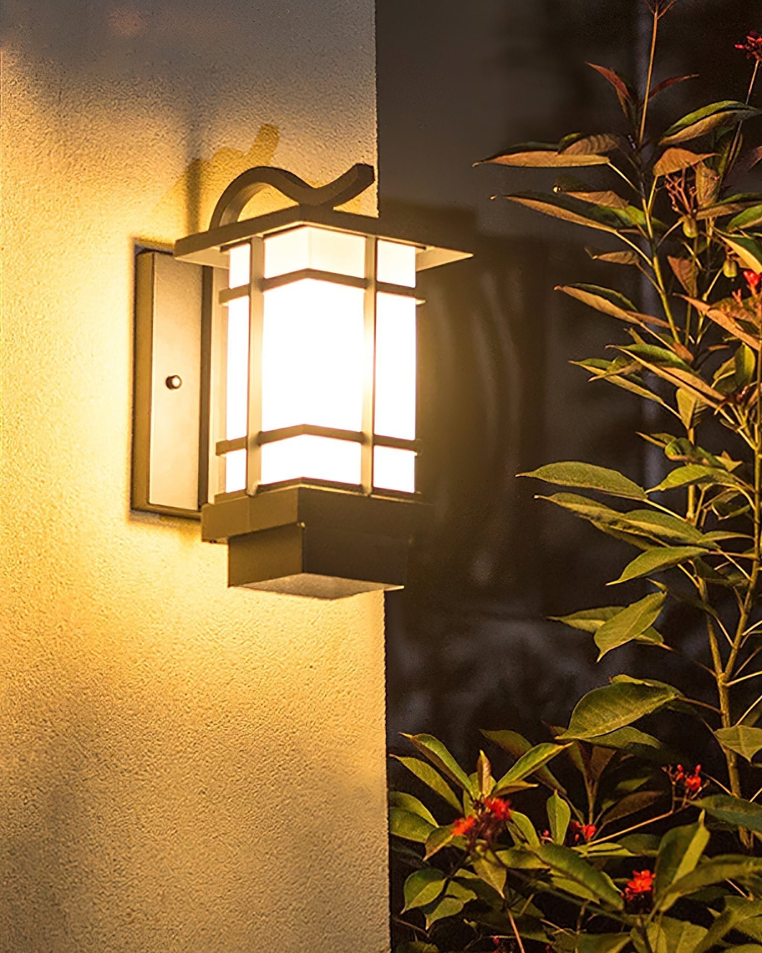 Elegant Outdoor Wall Lantern With Frosted Glass And Durable Frame