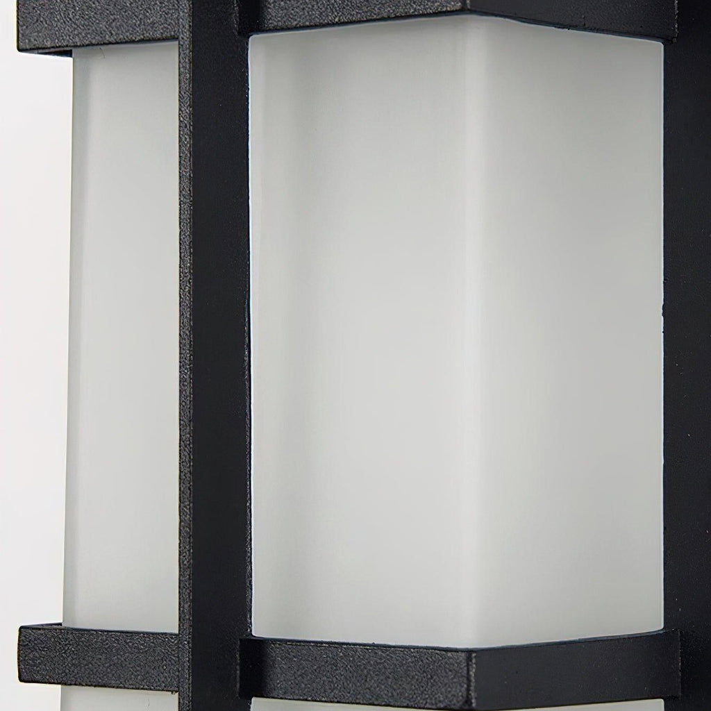 Elegant Outdoor Wall Lantern With Frosted Glass And Durable Frame