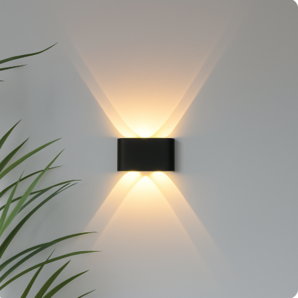 Aplica de perete LED pentru exterior — iluminare cu fascicul dublu, în sus și în jos
