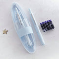 Fountain Pen Retractable Stainless Steel Refillable Writing Pen | Meowbutter