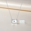 Copper Envelope Pendant Necklace — Polished Metallic Finish