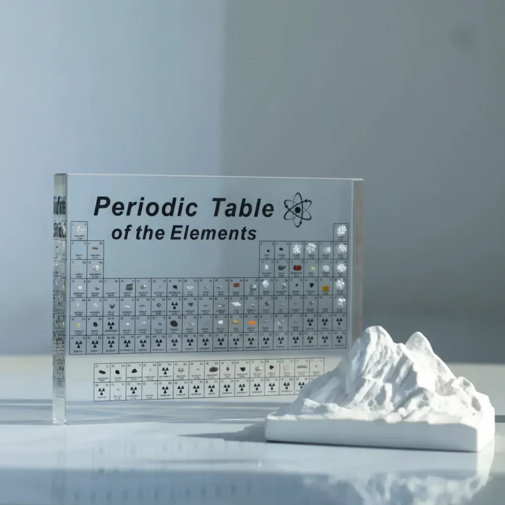 Acrylic LED Periodic Table Display — Backlit Grid Of Real Chemical Elements