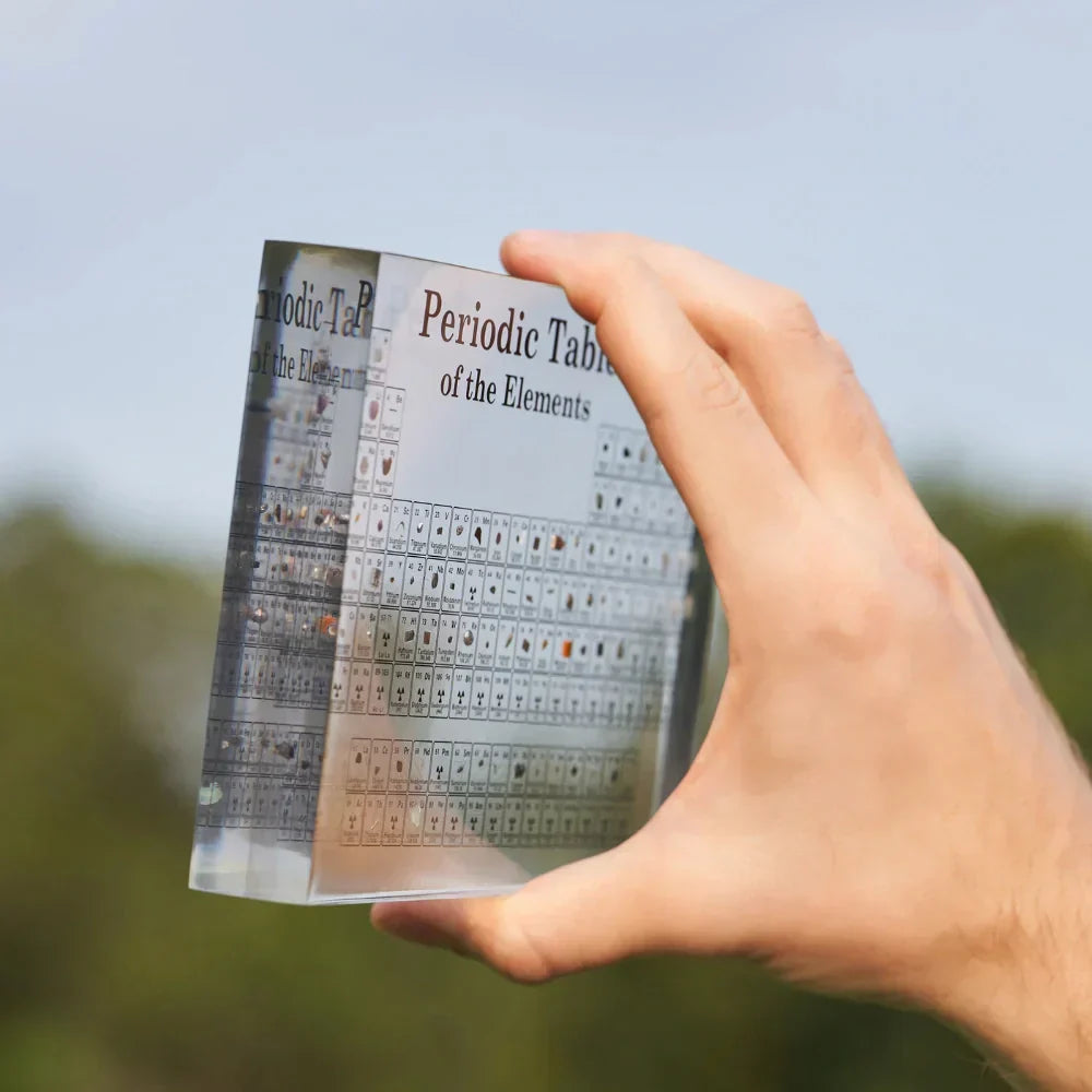 Acrylic LED Periodic Table Display — Backlit Grid Of Real Chemical Elements