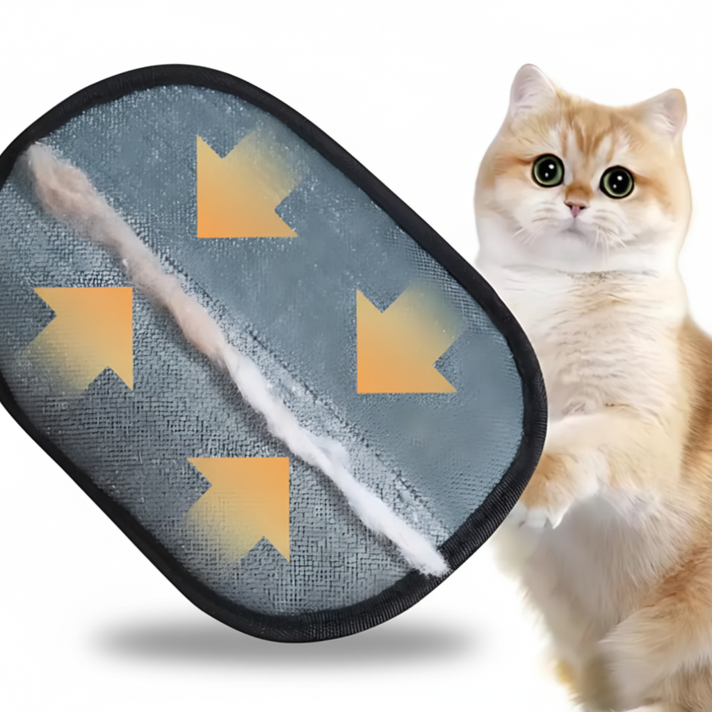 Mănușă reutilizabilă pentru îndepărtarea părului de animale — strat cu suprafață texturată