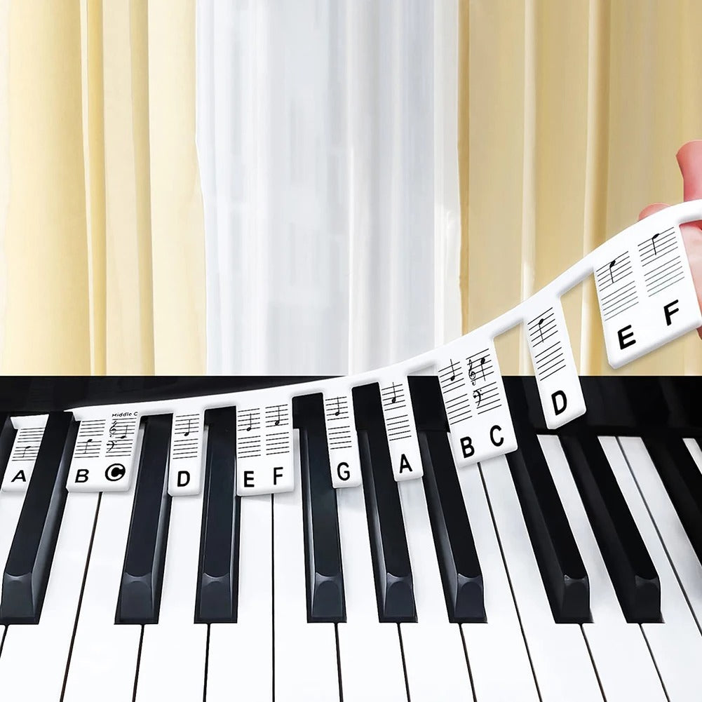 Piano Keyboard Stickers Silicone Note Labels Key Learning | Meowbutter
