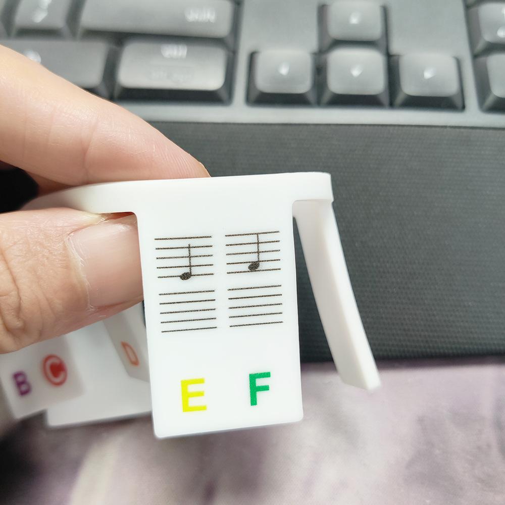 Piano Keyboard Stickers Silicone Note Labels Key Learning | Meowbutter