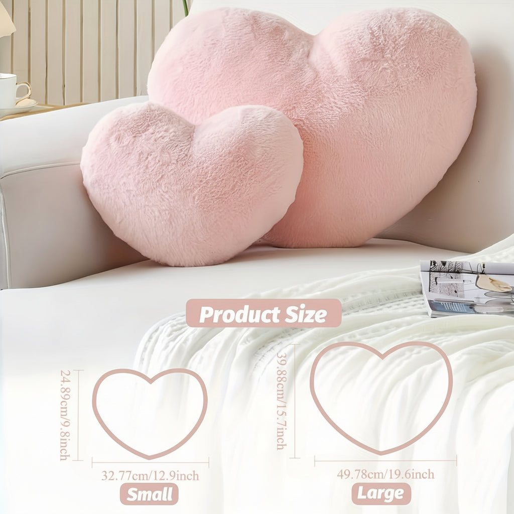 Almohada mullida decorativa para sofá con forma de corazón | Meowbutter