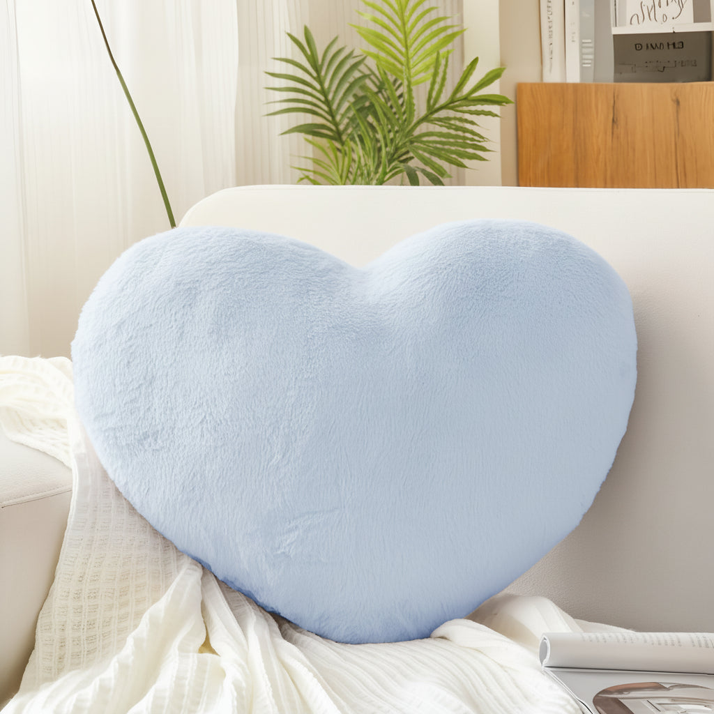 Almohada mullida decorativa para sofá con forma de corazón | Meowbutter