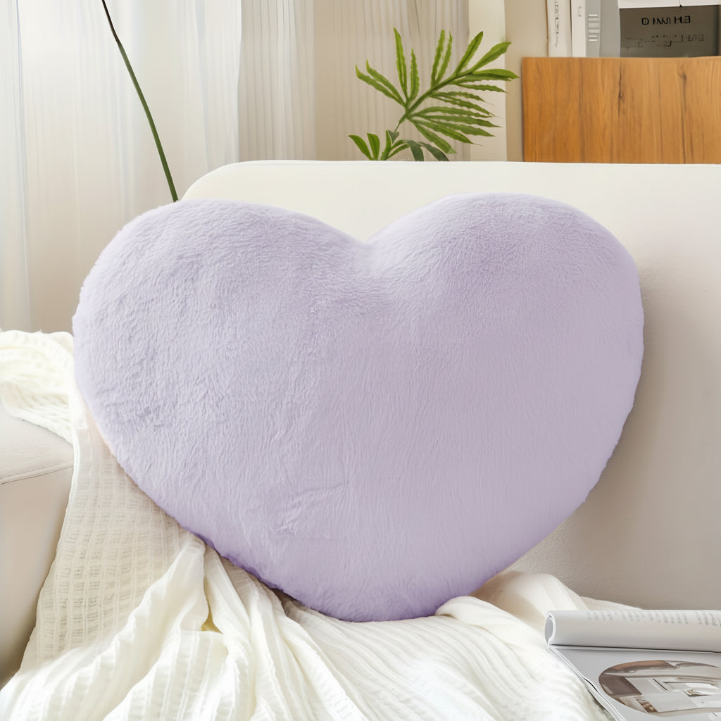 Almohada mullida decorativa para sofá con forma de corazón | Meowbutter