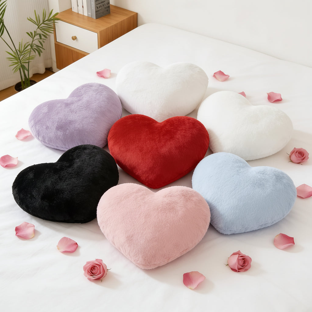 Almohada mullida decorativa para sofá con forma de corazón | Meowbutter