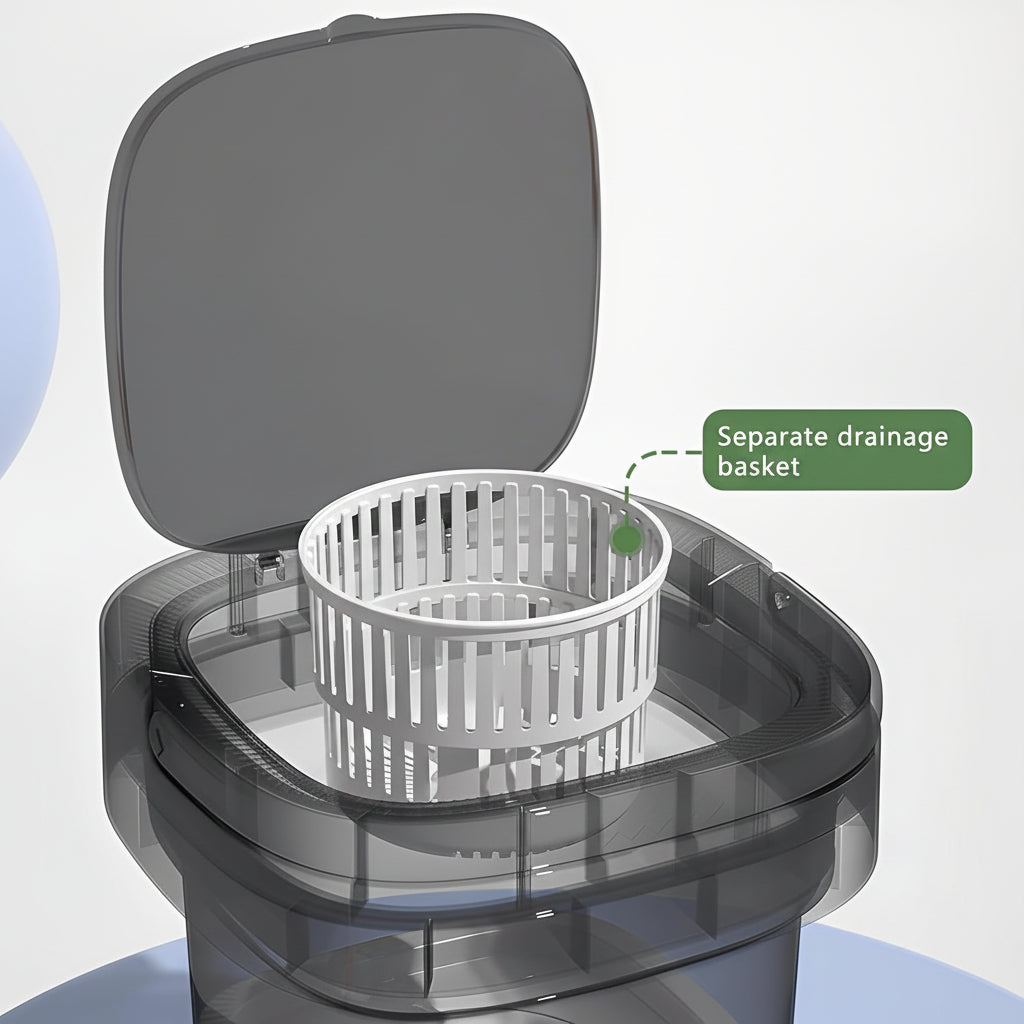 Compact Collapsible Mini Washer — Space-Saving Foldable Frame