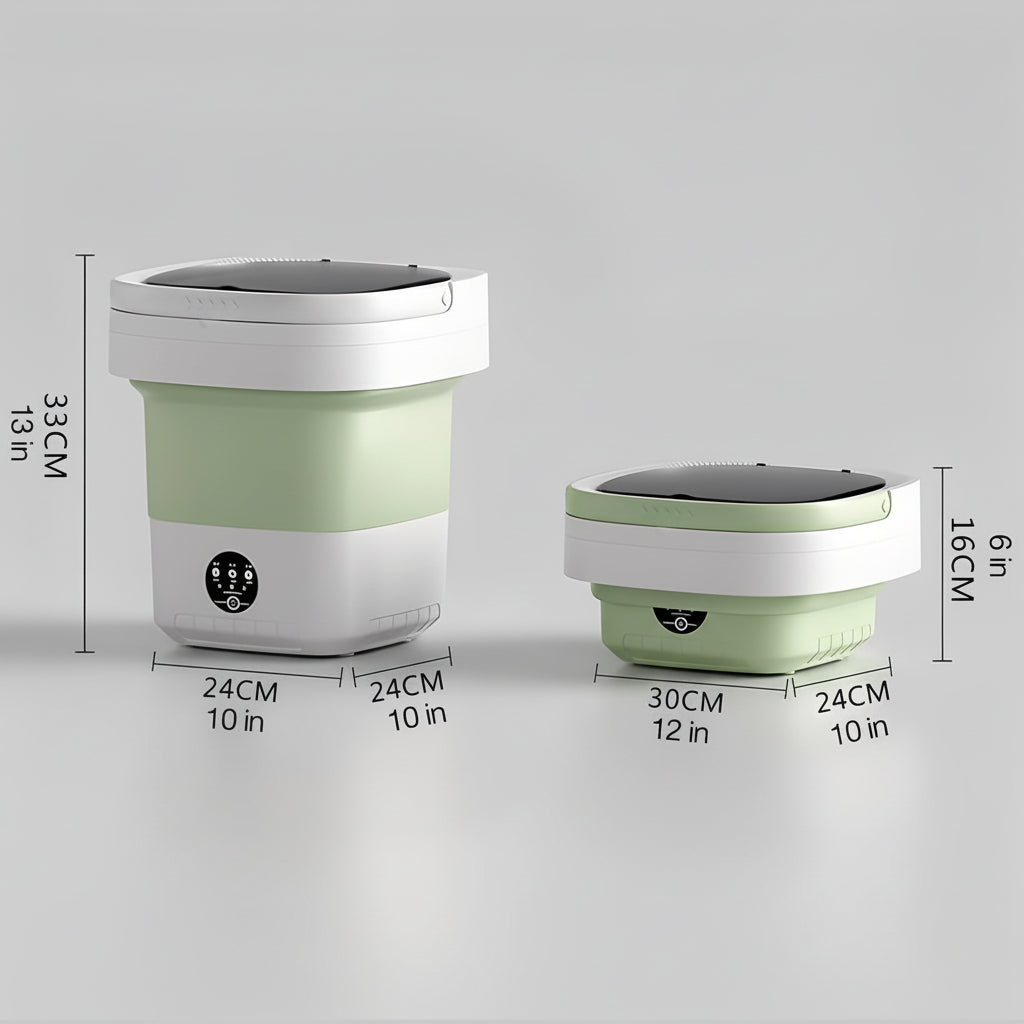 Compact Collapsible Mini Washer — Space-Saving Foldable Frame