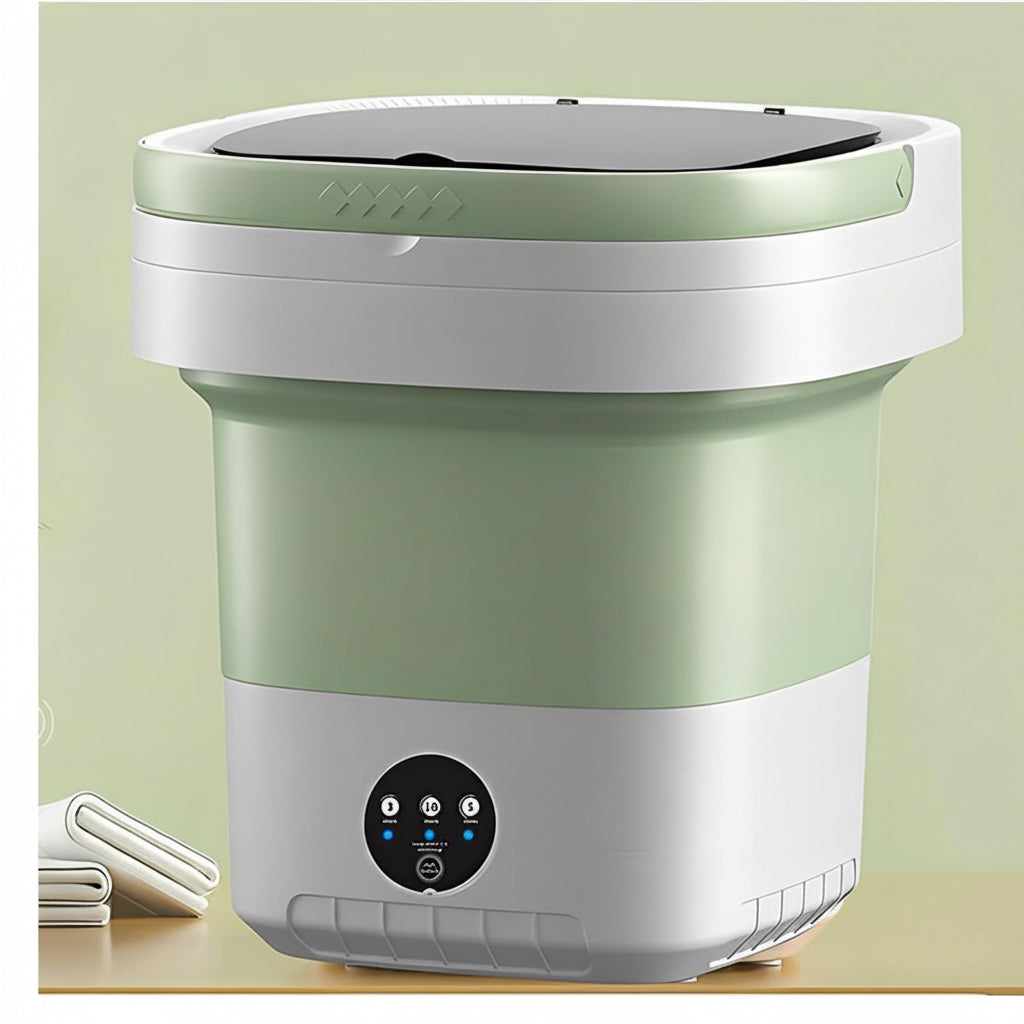 Compact Collapsible Mini Washer — Space-Saving Foldable Frame