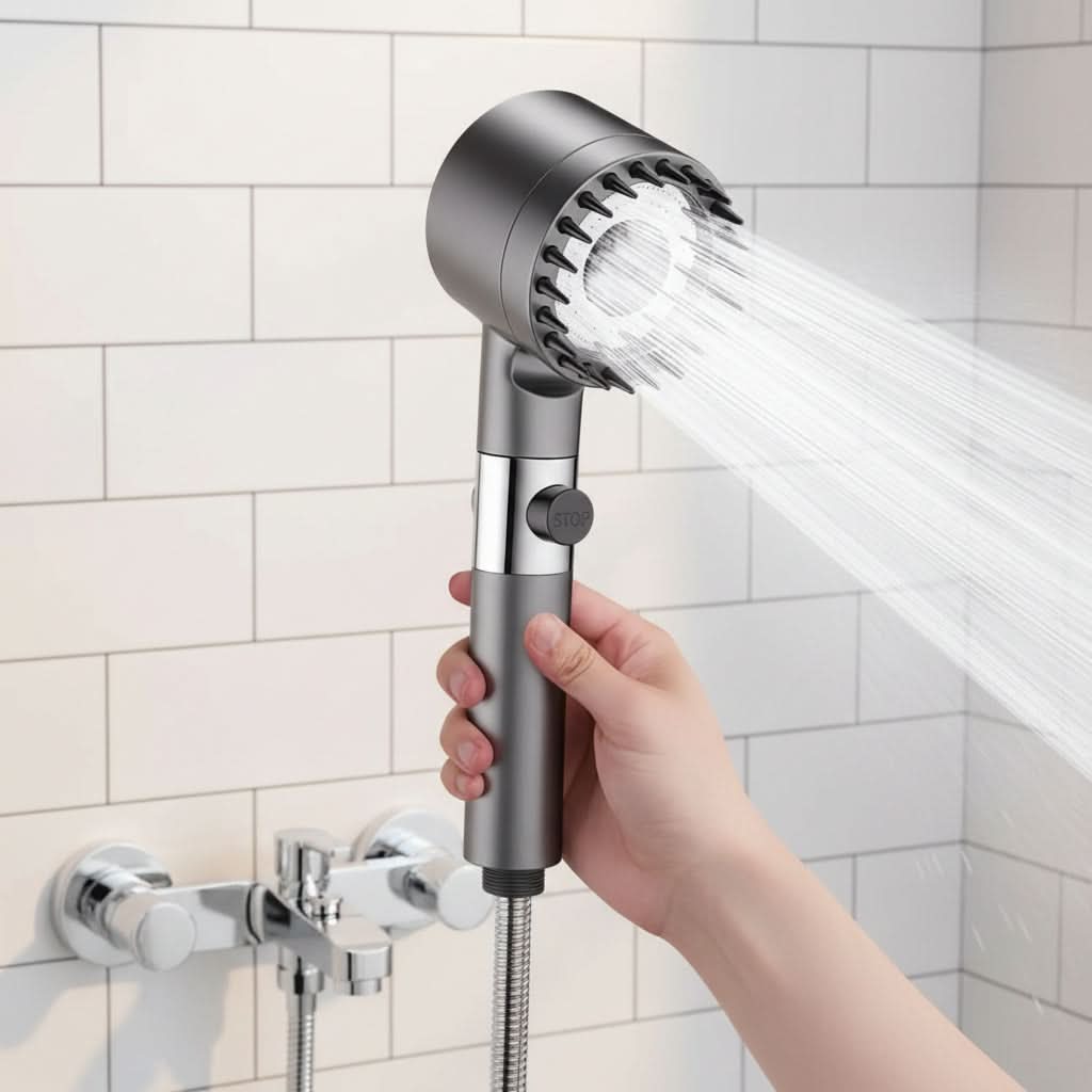 High-Pressure Shower Head with Water Filtration | meowbutter