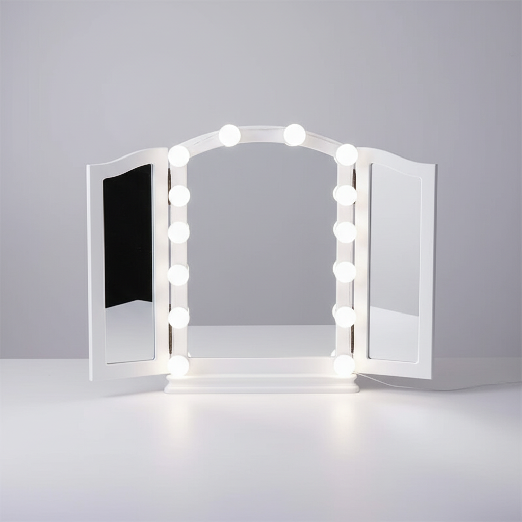 LuxeLumina spegellampa med PVC-hölje — dimbar LED-belysning