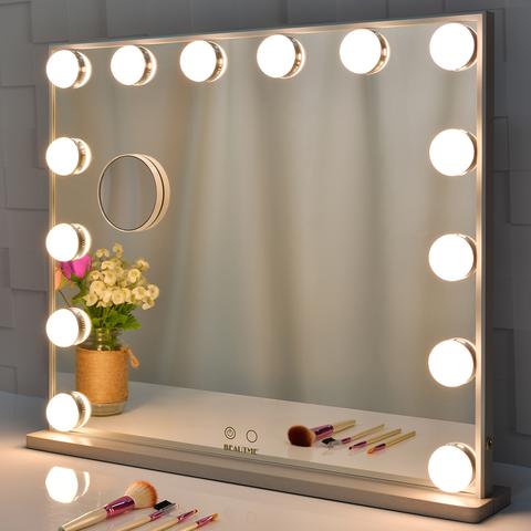 LuxeLumina spegellampa med PVC-hölje — dimbar LED-belysning