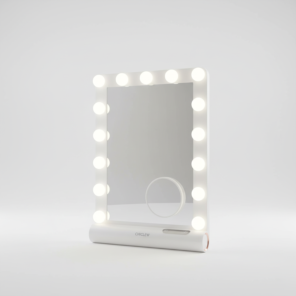 LuxeLumina spegellampa med PVC-hölje — dimbar LED-belysning