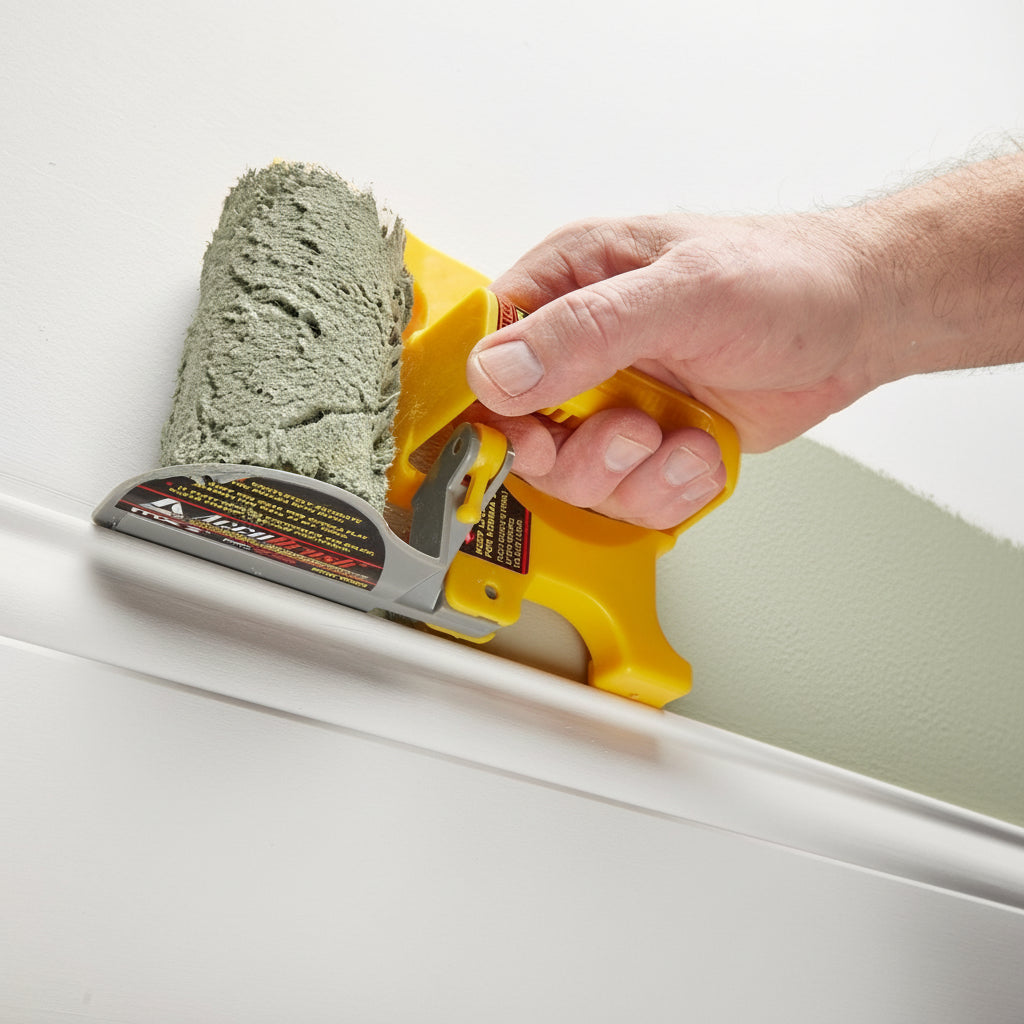 Paint Roller Edger Tool — Tape-Free Baseboard and Crown Molding Guide