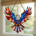 Vægkunst Patriotic Eagle Glasmaleri Solfanger | Meowbutter