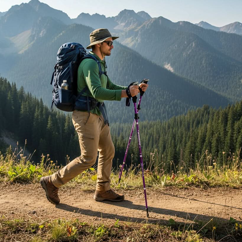 Justerbare vandrestave letvægts trekkingstænger til vandring | meowbutter