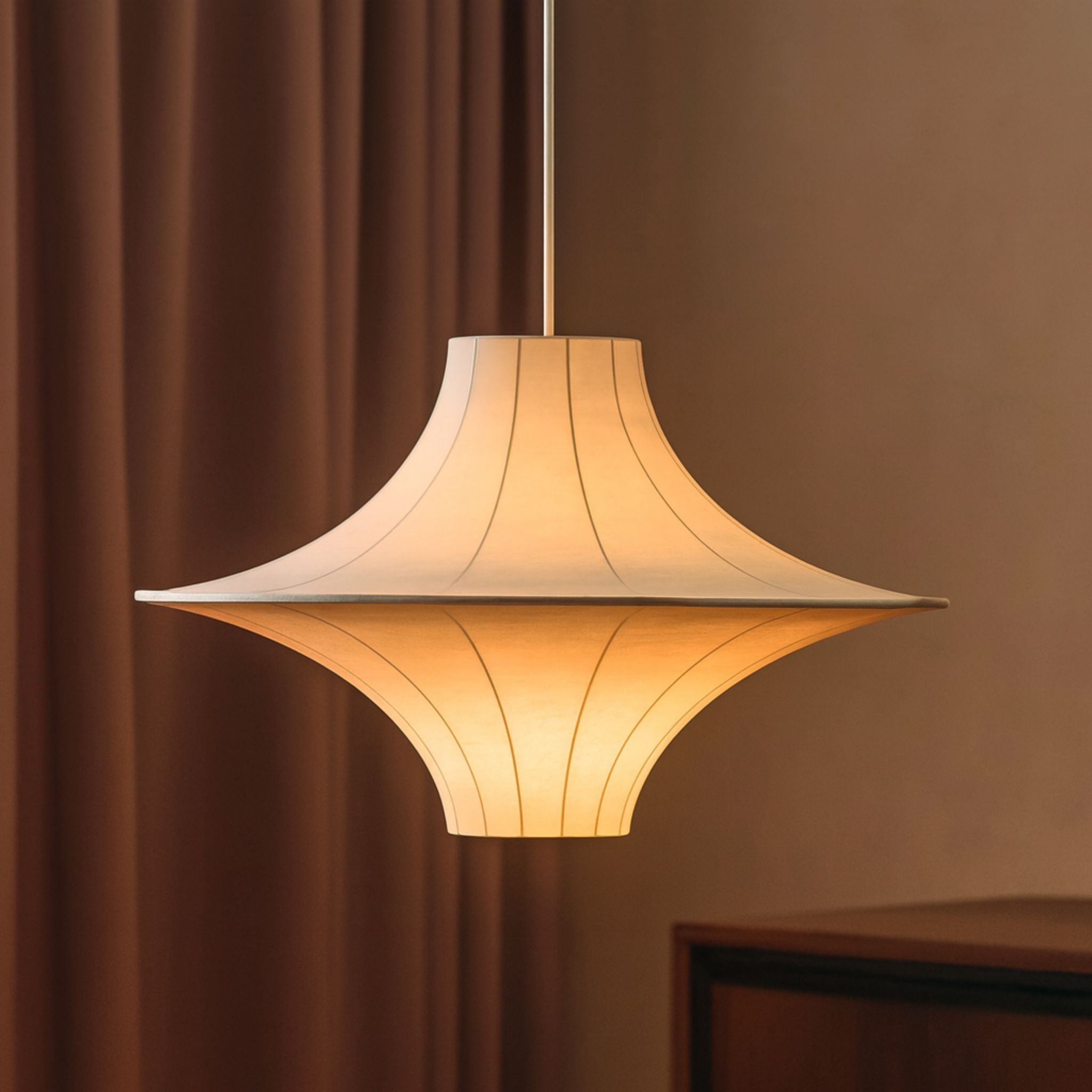 Cacoon Japandi Style Pendant Light With Symmetrical Shade