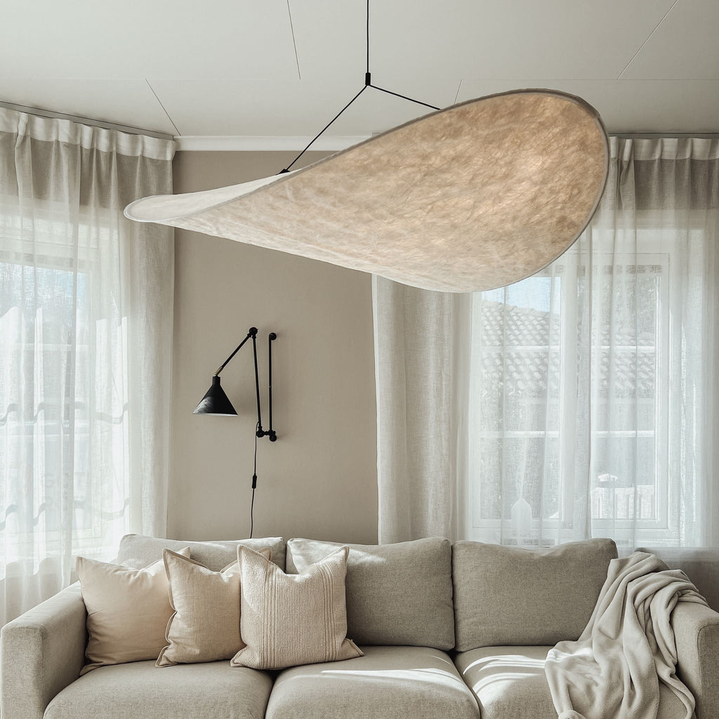 Dupont Paper Pendant Lamp With Cloud Shade Organic Minimalism