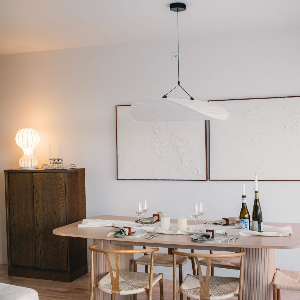 Dupont Paper Pendant Lamp With Cloud Shade Organic Minimalism