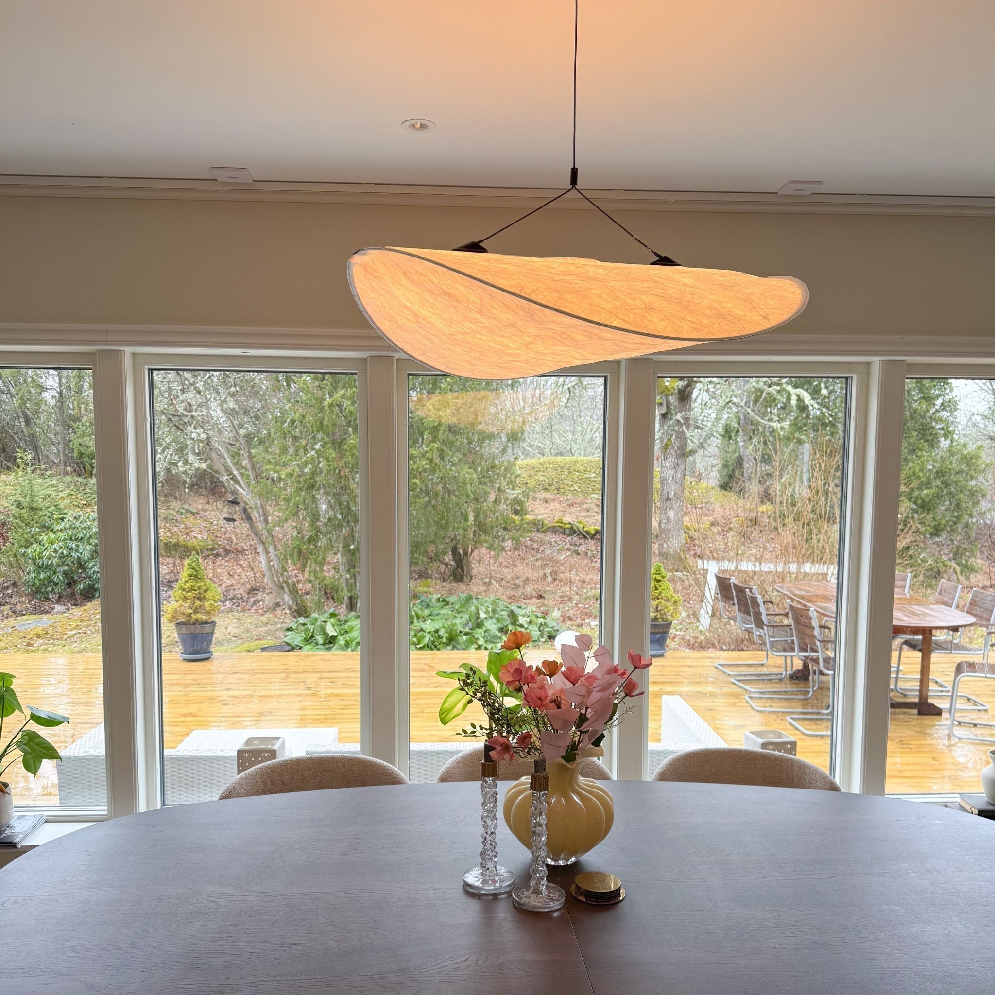 Dupont Paper Pendant Lamp With Cloud Shade Organic Minimalism