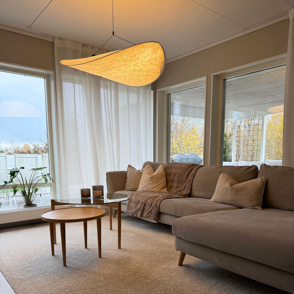 Dupont Paper Pendant Lamp With Cloud Shade Organic Minimalism