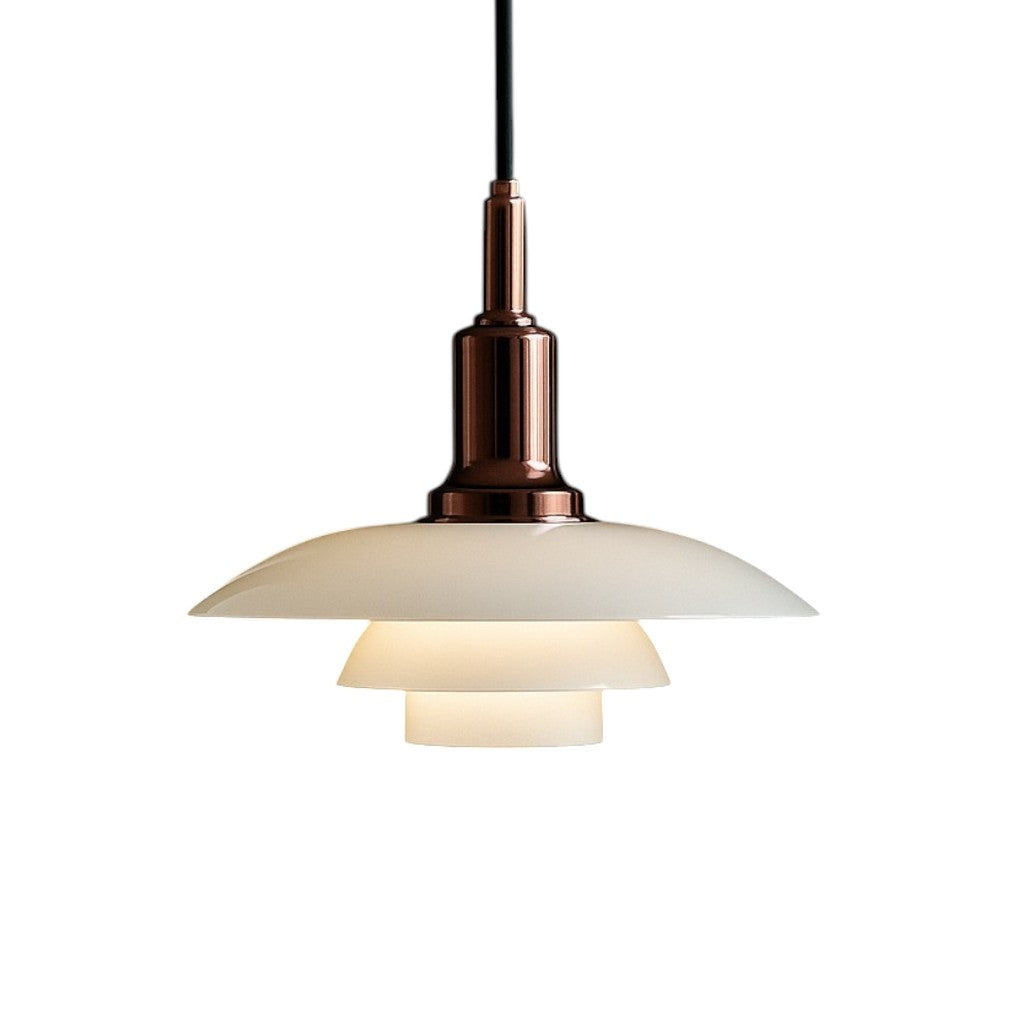 Three Shades Pendant Lamp With Glass And Metal Nordic Style