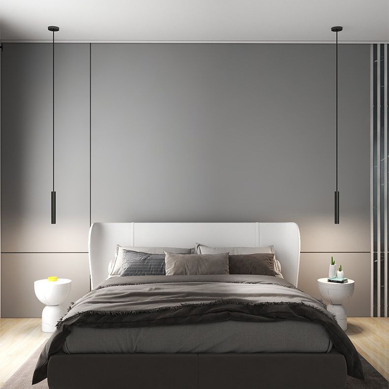 Metal Cylindrical Pendant Lamp With Included LED Light