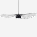 Winged Metal Pendant Lamp With Glass Fiber And Polyurethane, Dimmer Compatible