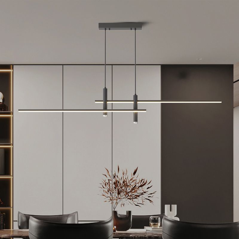 Metal Pendant Lamp With Built In LED Light Modern Nordic Ceiling
