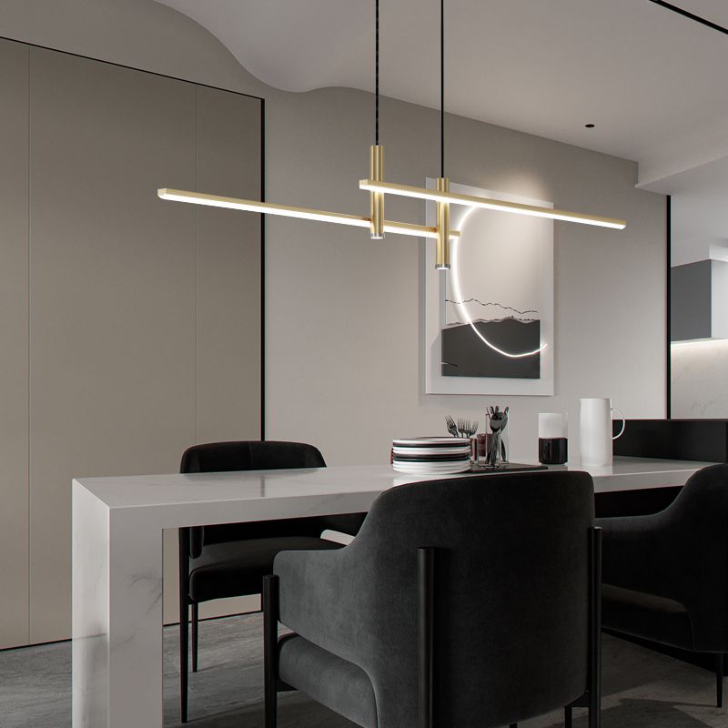 Metal Pendant Lamp With Built In LED Light Modern Nordic Ceiling