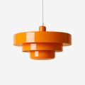 Metal Pendant Light With Layered Shade Bauhaus-Inspired Mid-Century Design
