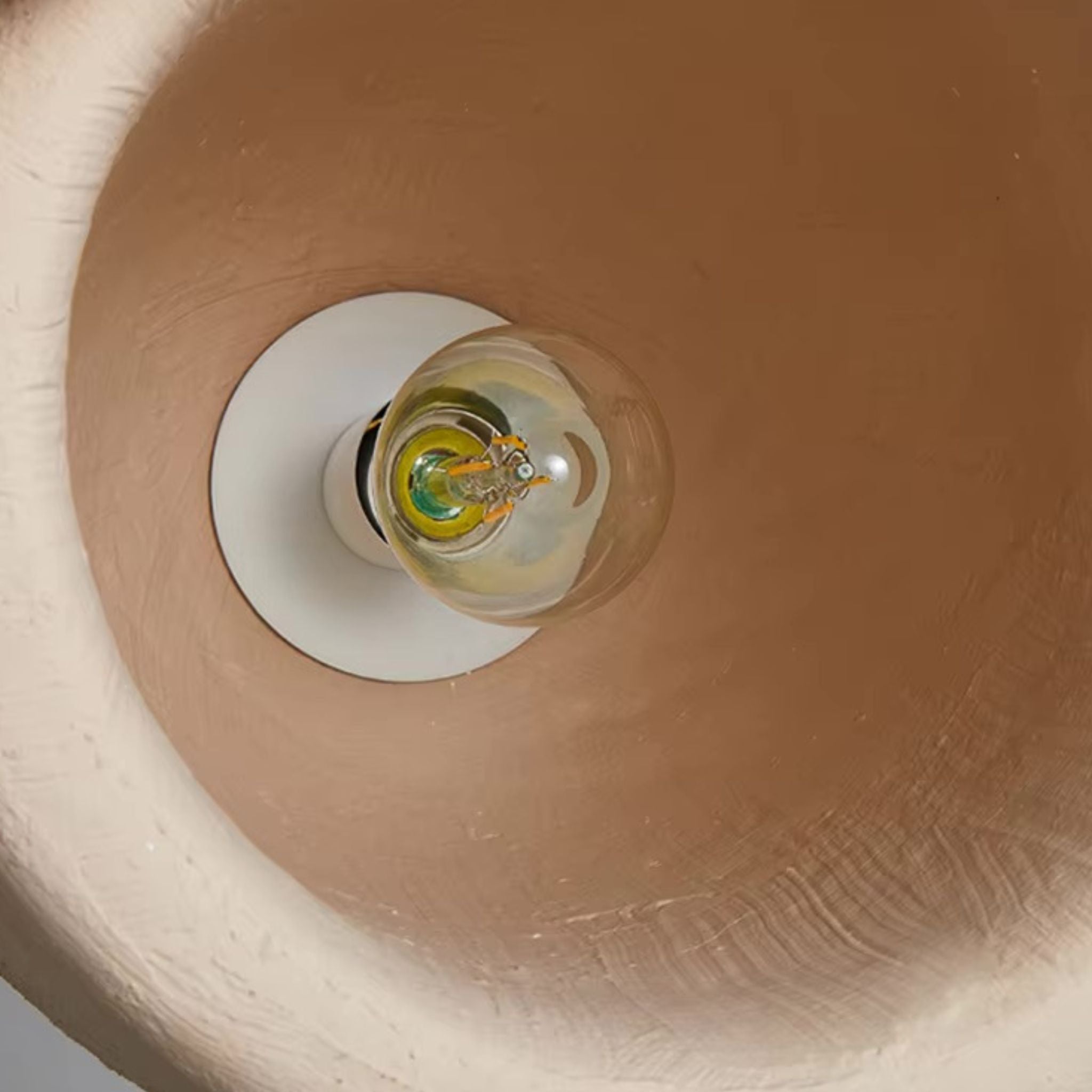 Stone-Like Pendant Light In Organic Form, Wabi-Sabi Style