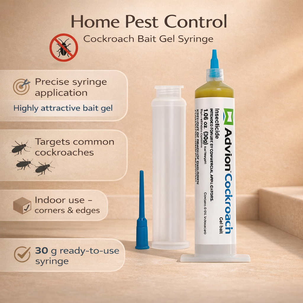 Indoor Cockroach Gel Bait Syringe — Compact Applicator