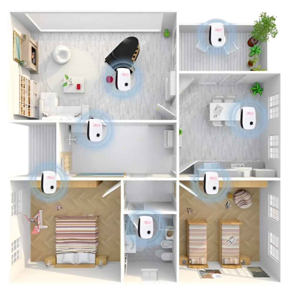 Pest Repeller Ultrasonic Device Indoor Plug In Insect Control | Meowbutter