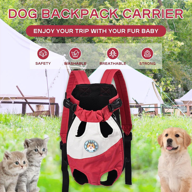 Sac à dos de transport pour animaux ventilé et réglable — soutien ergonomique pour chiens et chats