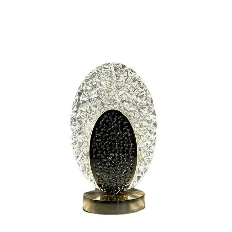 AureaFeather Peacock-Inspired Table Lamp — Warm LED Light