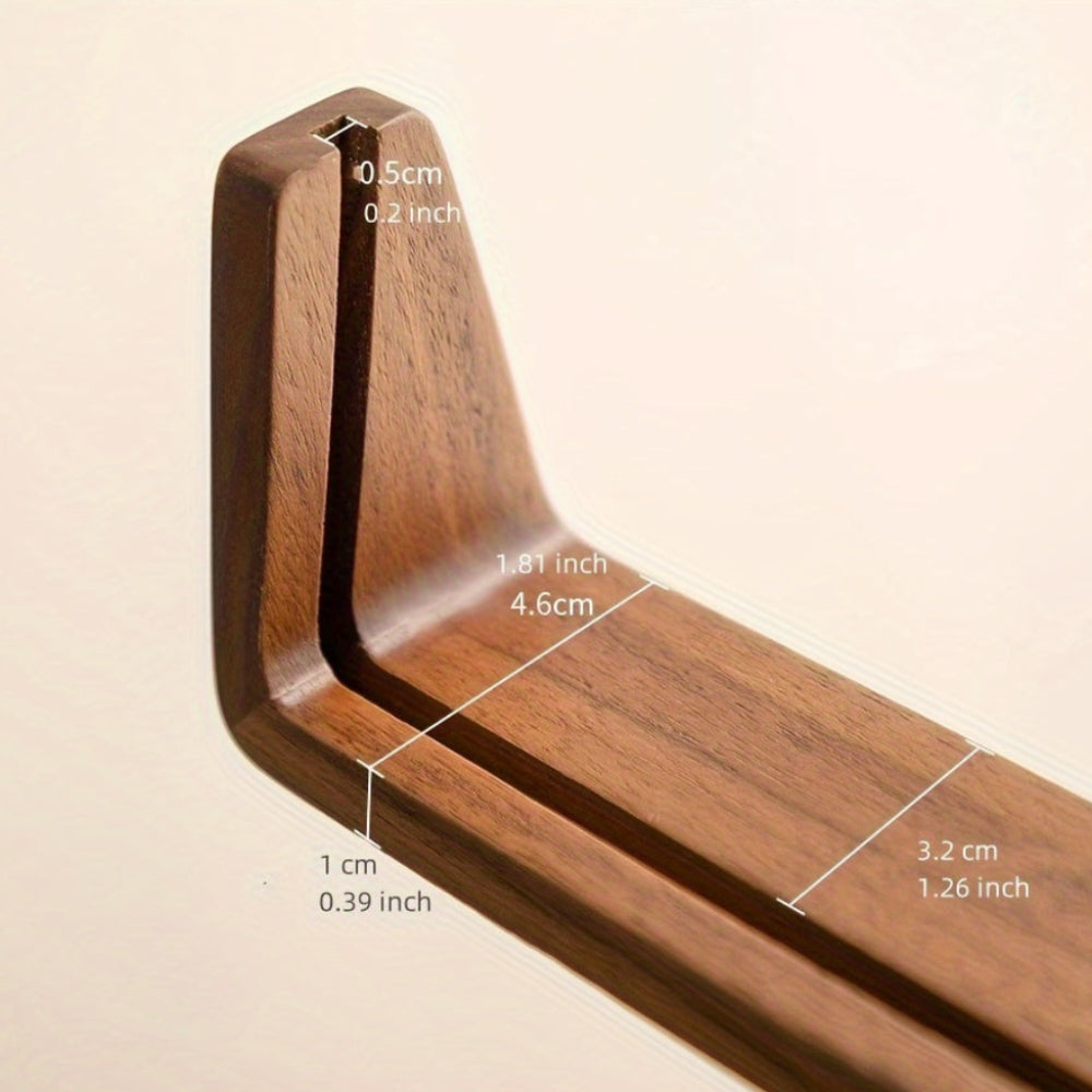 Transparent Acrylic Photo Frame — Solid Wood Base, U-Shape Support
