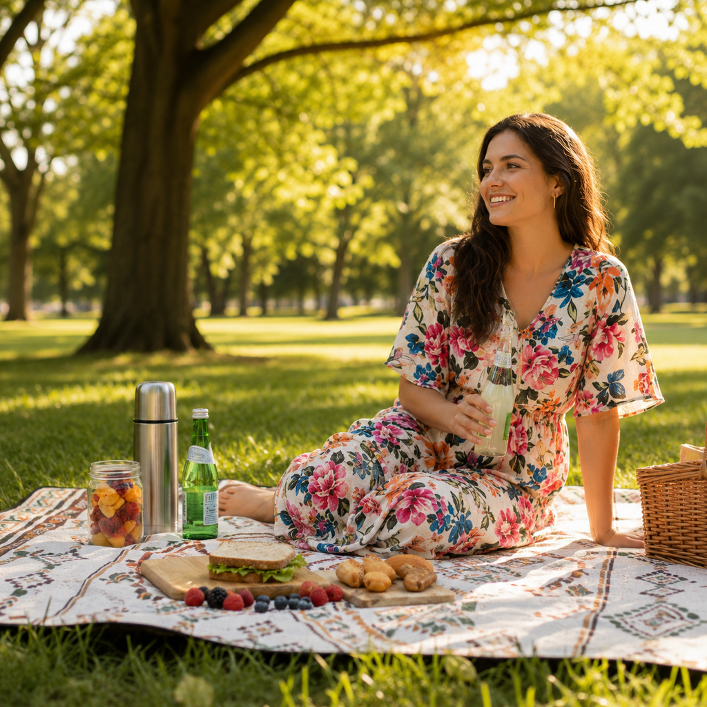 Picnic Outdoor Travel Blanket Foldable Portable Camping | Meowbutter