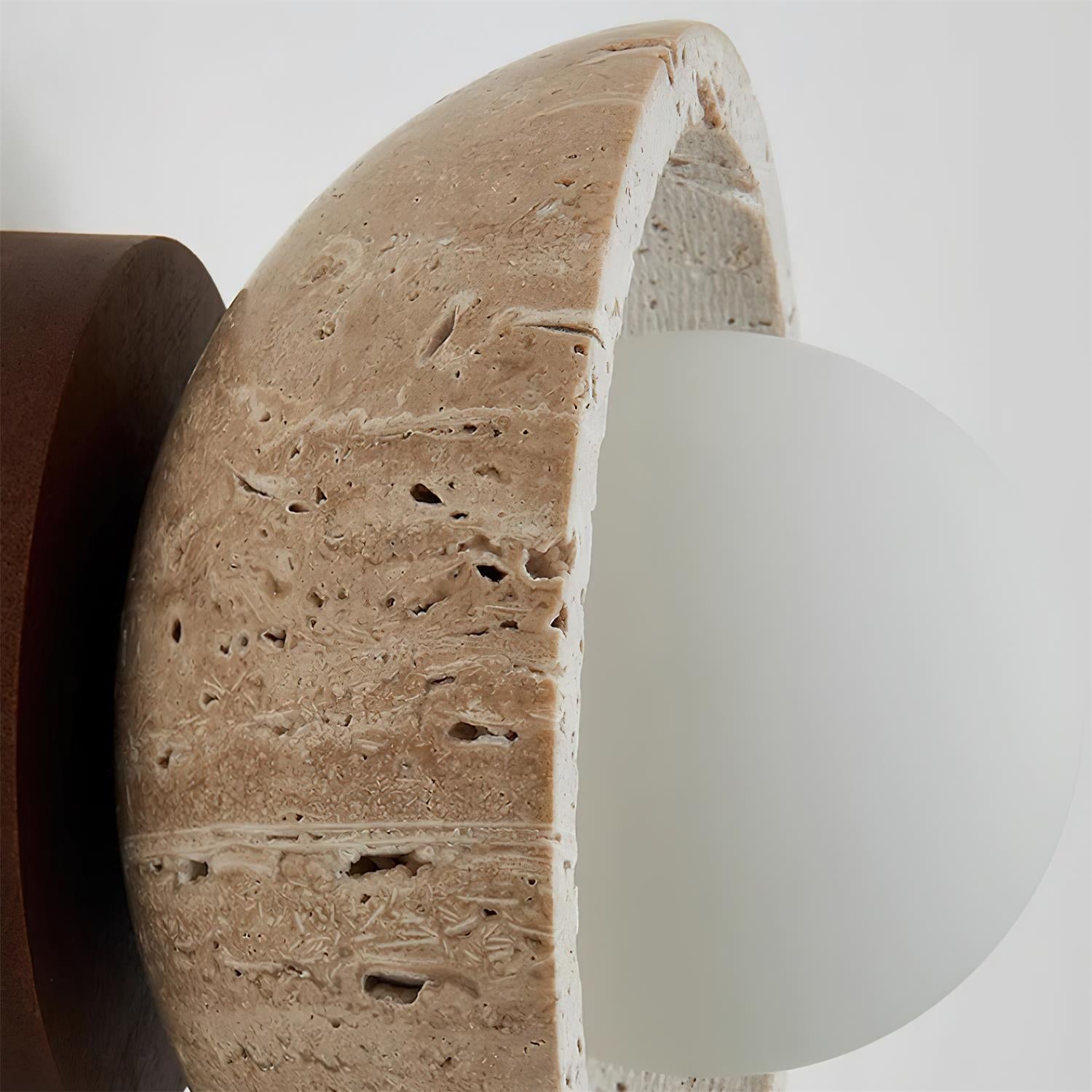 Vela Minimal Travertine Ceiling Lamp