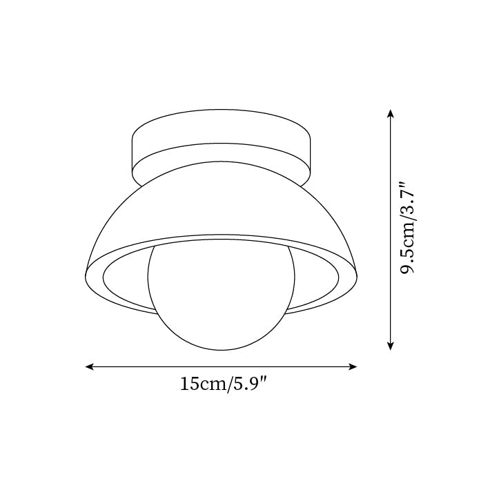 Vela Minimal Travertine Ceiling Lamp