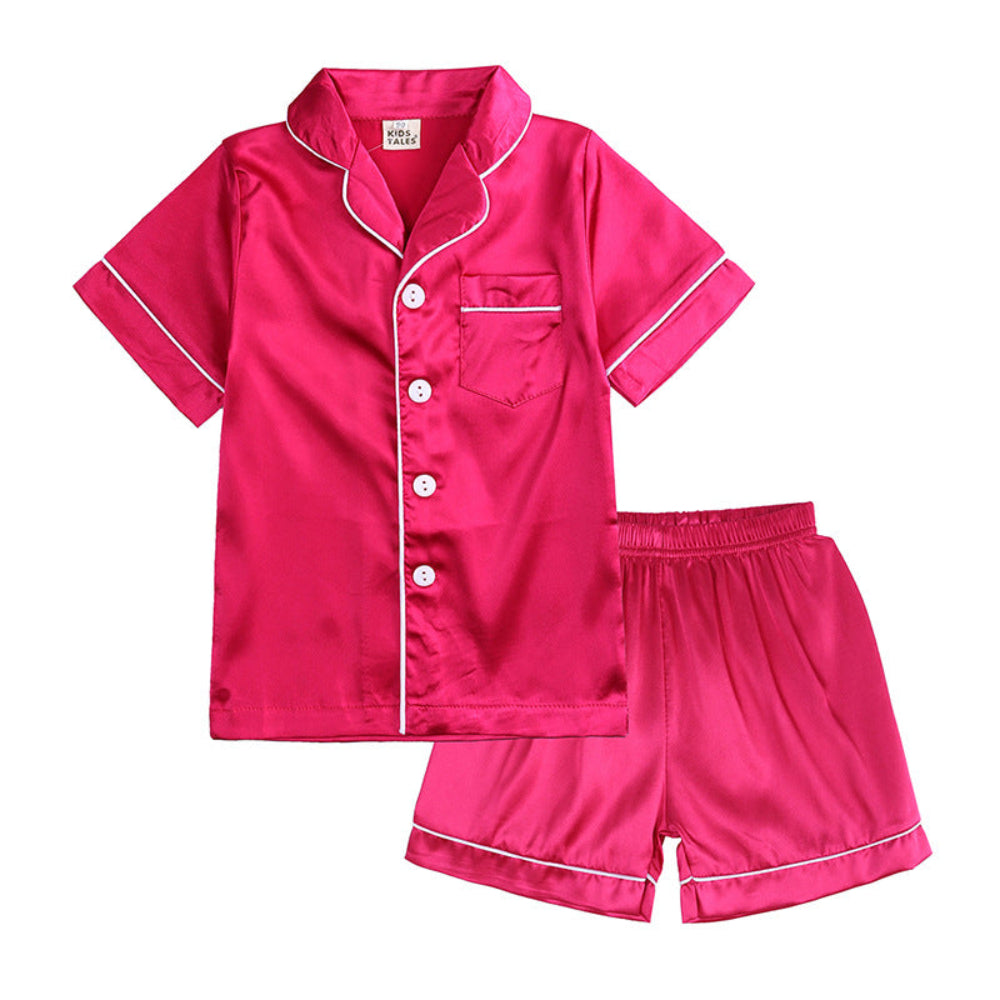 Kids Button-Top Sleepwear Set — Coordinating Top and Bottoms